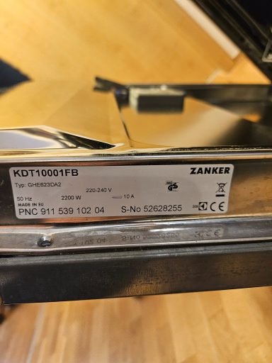 Geschirrspüler Typenschild Geschirrspüler Zanker