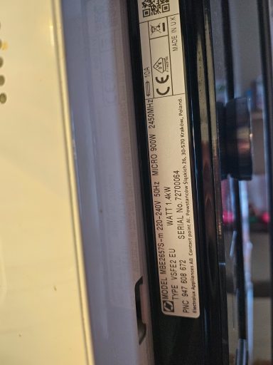 Elektroherd Typenschild Elektroherd Electrolux