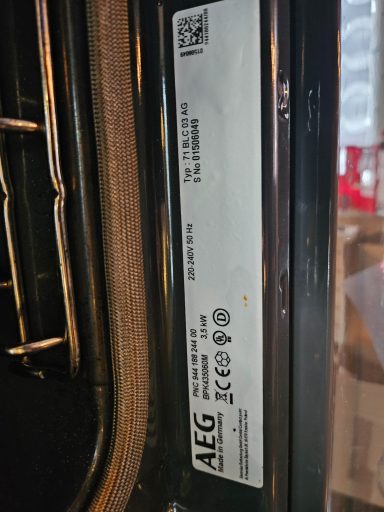 Backofen Typenschild Backofen AEG